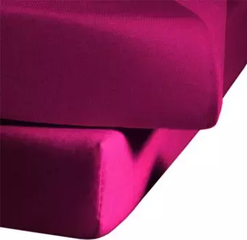 Простыня Fleuresse "Jenny C" из тонкониточного трикотажа Mako, для матрасов высотой до 18 см 90-100х190-200 см, 1 шт., цвет cassis