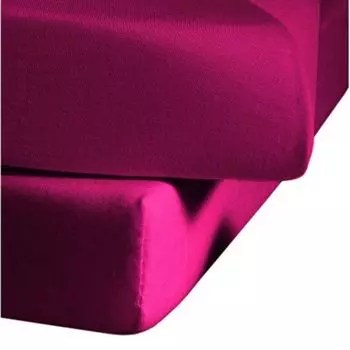 Простыня Fleuresse Mako из джерси Jenny C цвет кассис 4512 100 x 200 см