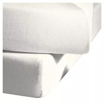 Простыня Fleuresse Mako из сатина на приталенном цвете натуральный белый 1109 90 x 200