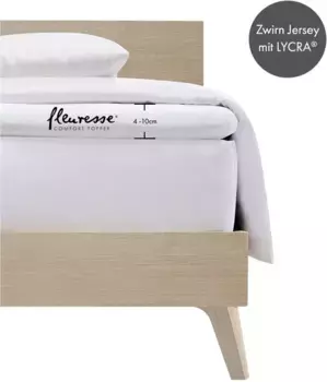 Простыня Fleuresse "Топпер" из трикотажного эластана, для матраса высотой до 10 см 140-160х190-220 см, 1 шт., белый