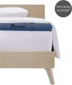 Простыня Fleuresse "Топпер" из трикотажного эластана, для матраса высотой до 10 см 140-160х190-220 см, 1 шт., цвет denim