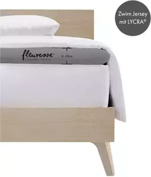 Простыня Fleuresse "Топпер" из трикотажного эластана, для матраса высотой до 10 см 200х200-220 см, 1 шт., цвет steingrau