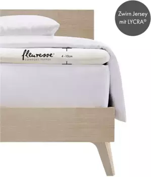 Простыня Fleuresse "Топпер" из трикотажного эластана, для матраса высотой до 10 см 200х200-220 см, 1 шт., цвет Naturwei