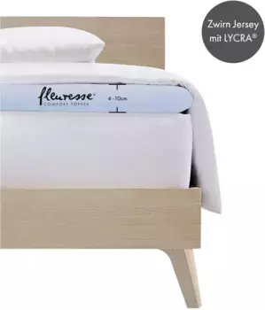 Простыня Fleuresse "Топпер" из трикотажного эластана, для матраса высотой до 10 см 200х200-220 см, 1 шт., синий