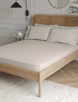 Простыня глубокого кроя из египетского хлопка плотностью 230 нитей Marks & Spencer, крем