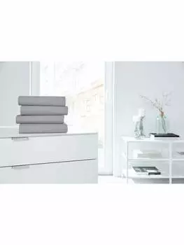 Простыня Hahn Haustextilien, цвет granit