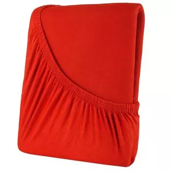 Простыня High-Line 180х200 красный хлопок 180г/м резинка по всему периметру CelinaTex