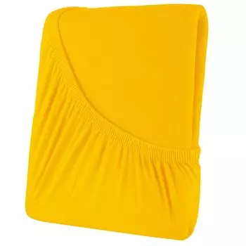 Простыня High-Line 200х200 кукурузно-желтого цвета, хлопок 180 г/м, резинка по всему периметру CelinaTex