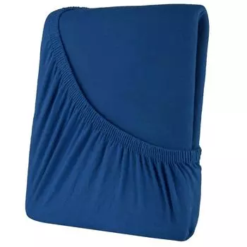 Простыня High-Line 200х200 темно-синего цвета, хлопок 180 г/м, резинка по всему периметру CelinaTex