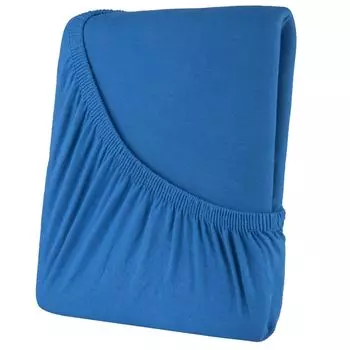 Простыня High-Line 200x220 королевского синего цвета, хлопок 180 г/м, резинка по всему периметру CelinaTex