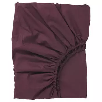 Простыня Ikea Ullvide, 90x200 см, бордовый