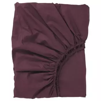 Простыня Ikea Ullvide Shaped Fitted For Replacement Mattress, 90x200 см, бордовый