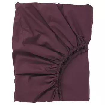 Простыня Ikea Ullvide Shaped Fitted For Replacement Mattress, 120x200 см, бордовый