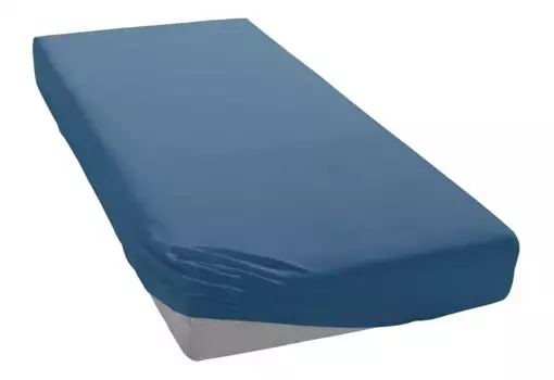 Простыня Irisette "Юпитер 8", хлопок, для матрасов высотой до 23 см, простынь плоская, простынь на подгонке 180-200х200-220 см, 1 шт., индиго