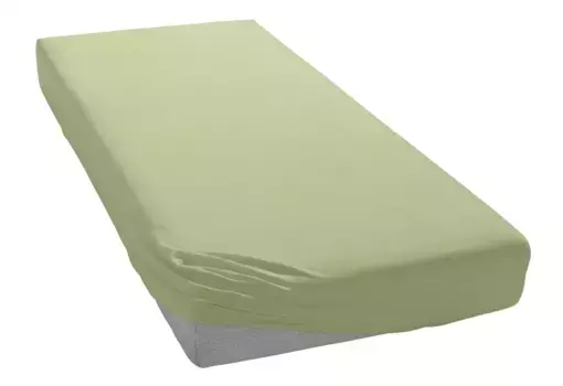 Простыня Irisette "Орион 9", мягкая махровая стрейч, для матрасов высотой до 25 см 90-100х200 см, 1 шт., зеленый/лайм