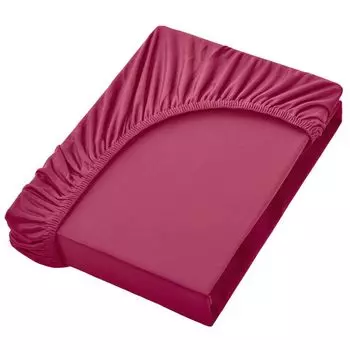 Простыня из джерси, 100% хлопок, 140х200см, бордо-красный NatureMark