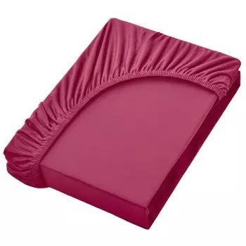 Простыня из джерси, 100% хлопок, 180х200см, бордо-красный NatureMark