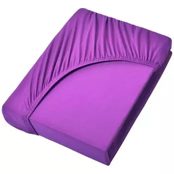 Простыня из джерси, 100% хлопок, 200х220см, фиолетового цвета NatureMark