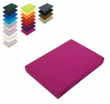 Простыня из джерси 180 - 200 х 200 см розовая Sdseetraum, розовый