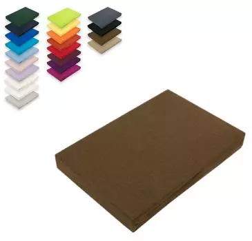 Простыня из джерси 60 х 120 - 70 х 140 см шоколадно-коричневого цвета Sdseetraum