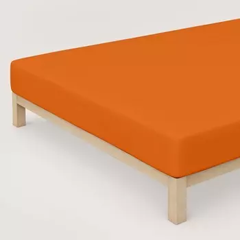Простыня из джерси без глажки Mak - Mak Daunex, апельсин, односпальный