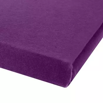 Простыня из джерси NatureMark, простыня из 100% хлопка, разные размеры и цвета ФИРМЕННОЕ КАЧЕСТВО Стандартный фиолетовый 120 x 200 см