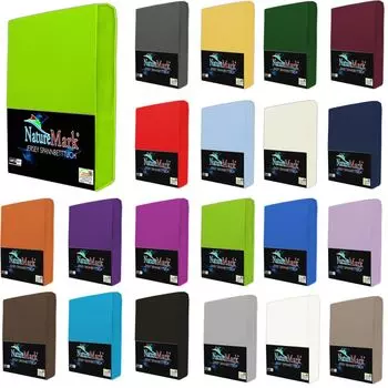 Простыня из джерси NatureMark, простыня из 100% хлопка, различных размеров и цветов КАЧЕСТВО БРЕНДА Standard 100 | 180 х 200 см - 200 х 200 см - королевский синий