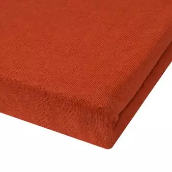 Простыня из джерси NatureMark, простыня из 100% хлопка, разные размеры и цвета ФИРМЕННОЕ КАЧЕСТВО Стандартный Ржавый 140 x 200 - 160 x 200 см