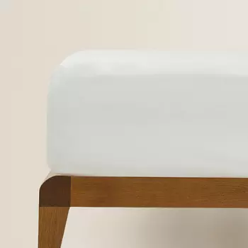 Простыня из хлопка Zara Home Plain-fitted, светло-желтый