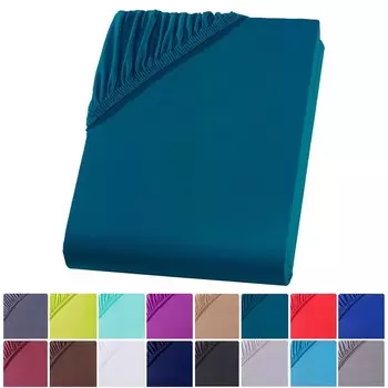 Простыня из микрофибры 140-160х200 см. Простыня-простыня, бирюзовый Visaggio