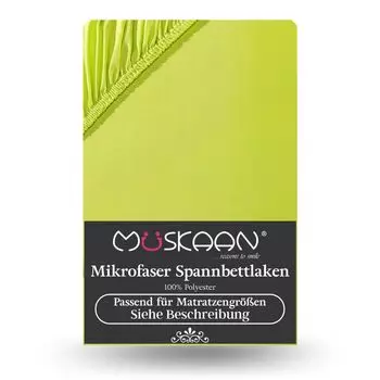 Простыня из микрофибры 140х200 см - Простыня 160х200 см яблочно-зеленый Mskaan