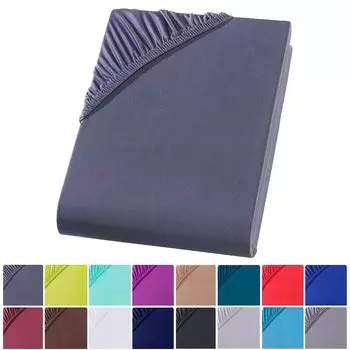 Простыня из микрофибры 180-200х200 см. Простыня-простыня, антрацит Visaggio