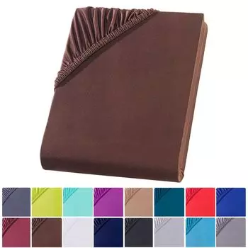 Простыня из микрофибры 180-200х200 см. Простыня-простыня, коричневая Visaggio