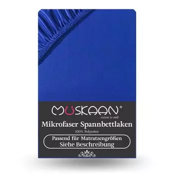 Простыня из микрофибры 180х200 см - 200х200 см королевский синий Mskaan