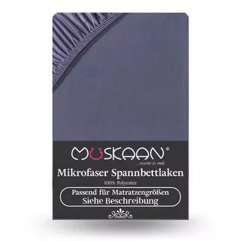 Простыня из микрофибры 180х200 см - 200х200 см антрацит/темно-серый Mskaan