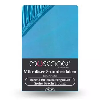 Простыня из микрофибры 180х200 см - Простыня 200х200 см бирюзовый Mskaan