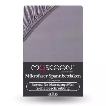 Простыня из микрофибры 90х200 см - Простыня 100х200 см серая Mskaan