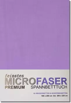 Простыня из микрофибры на подкладке для вашей кровати с пружинным матрасом и водяной кроватью, сиреневый Markenhersteller