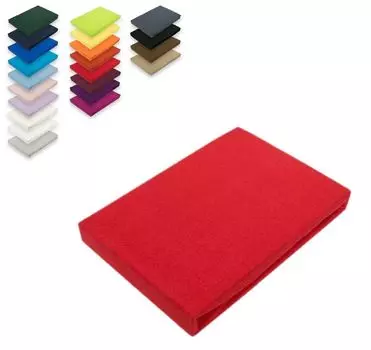 Простыня из микрофибры с эластичным краем 180 - 200 х 200 см + 28 см красная Sdseetraum