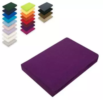 Простыня из микрофибры с эластичным краем 180 - 200 х 200-220 см + 40 см фиолетовая Sdseetraum