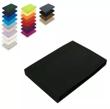 Простыня из микрофибры с эластичным краем 90–100 x 200 см + 28 см, черная Sdseetraum