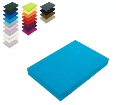 Простыня из микрофибры с эластичным краем 90 - 100 х 200 см + 28 см бирюзовый Sdseetraum