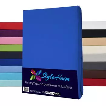 Простыня из микрофибры Styleheim темно-синего цвета, размер 180 x 200 - 200 x 200 см Buymax