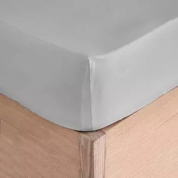 Простыня из перкаля плотностью 200 нитей на подгонке из хлопка Naf Naf, серый