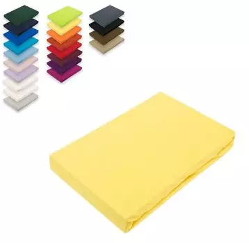 Простыня из трикотажа 60 х 120 - 70 х 140 см, желтая Sdseetraum