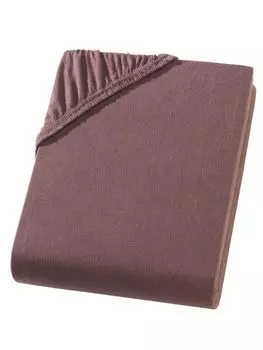 Простыня из трикотажного сплит-топпера для сплит-топперов шоколадно-коричневого цвета 180х200 - 200х200 см Mskaan