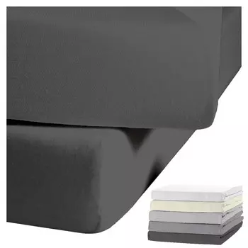 Простыня JACK Biber Spannbettlaken, антрацит