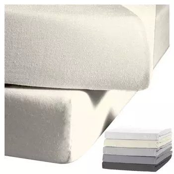 Простыня JACK by Kaeppel Biber круглая простыня из резины и хлопка 90x190-100x200 / 140-160x200 / 180-200x200 см, цвет: кремовый, размер: простыня 140x200см