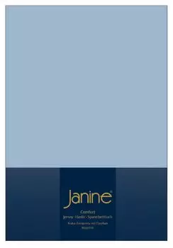 Простыня Janine Design Elastic-Jersey ELASTIC-JERSEY 5002 цвет жемчужно-синий размер 100х200 см Original Janine