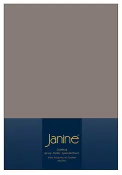 Простыня Janine ЭЛАСТИК - 200 X 200 серо-коричневый Original Janine